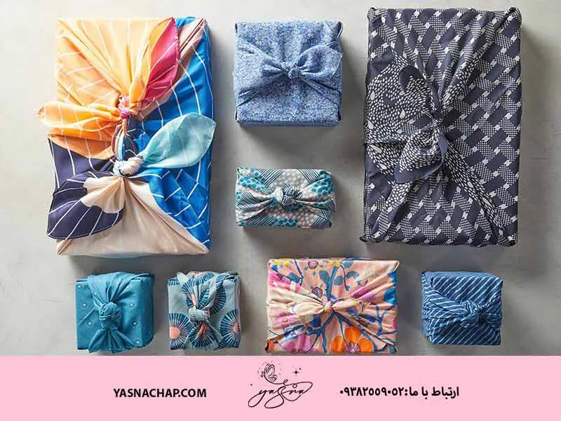طراحی کاغذ کادو پارچه ای با پارچه کتان