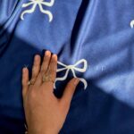 پاپیون گره ای سورمه ای | کد 6914 - تصویر 2