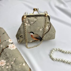 کیف پرنده و شکوفه پودری | کد 005