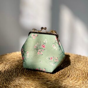 کیف گل پینترستی سبز کوچک کد 0014