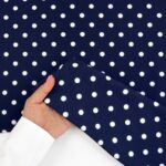 طرح خال خالی منظم سرمه‌ای سفید متوسط | کد 7294