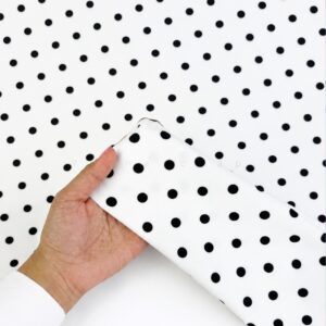 طرح خال خالی منظم سفید مشکی متوسط | کد 7298